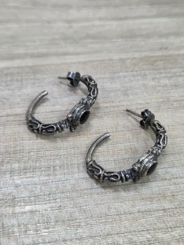 brinco argola bali prata folhada