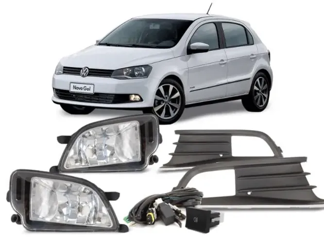 kit farol de milha Gol G6 Voyage C/lâmpadas