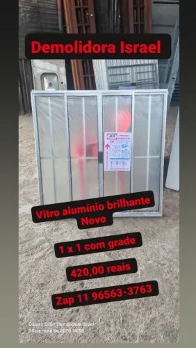 Vitro alumínio brilhante Novo