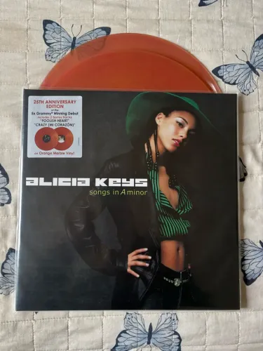 vinil songs in A minor - alicia keys orange marbled