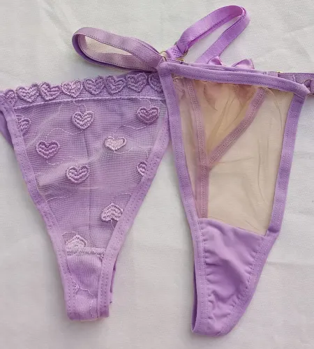 Kit calcinha Love + Calcinha Tule transparente