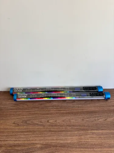 Kit 2x Bastão LED SOKANI X25 RGB + Case