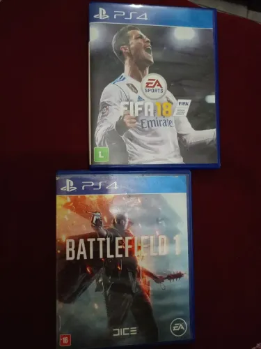 Battlefield 1 ou FIFA18 para Ps4 