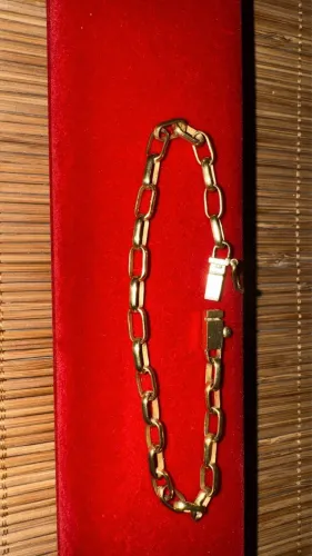Pulseira de ouro 18k maciça