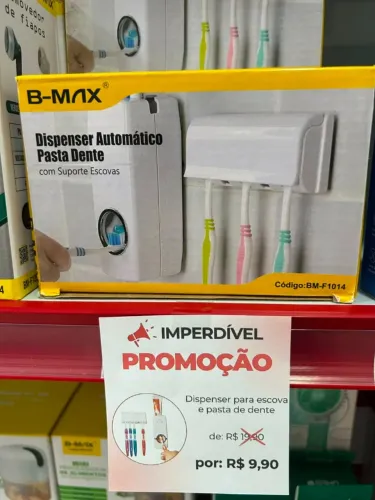 Dispenser para Pasta de Dente e escova prático de banheiro