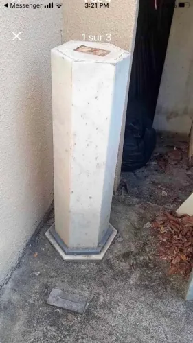 Base de marmore para mesas 