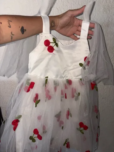 Vestido de cereja infantil 5 anos