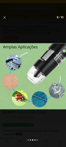 Microscópio para celular e pc