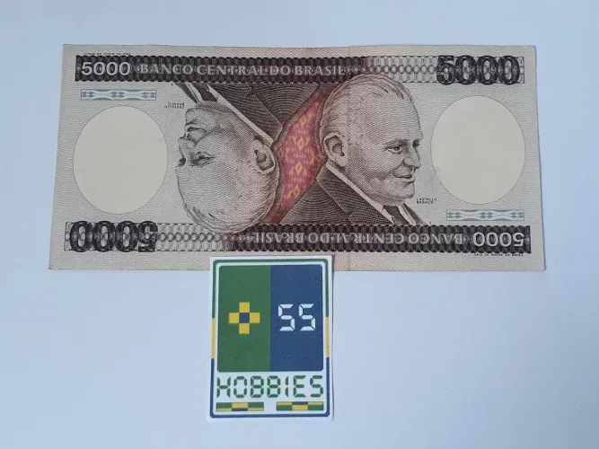 Cédula Dinheiro Antiga 5000 Cruzeiros "Castelo Branco" 1981-1989 B *A