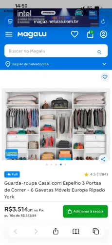 Guarda roupa casal