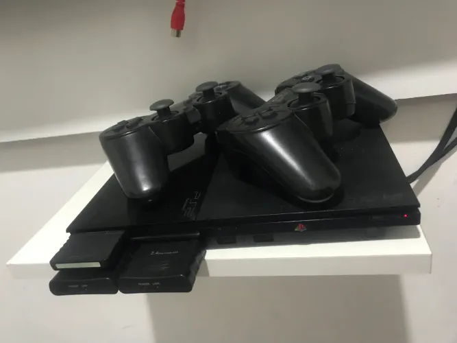 Play2 com 2 controle sem fio 9 jogos parcela na maquininha 
