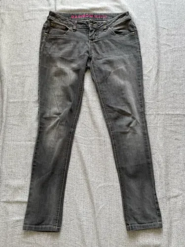 calça jeans rainbow skinny