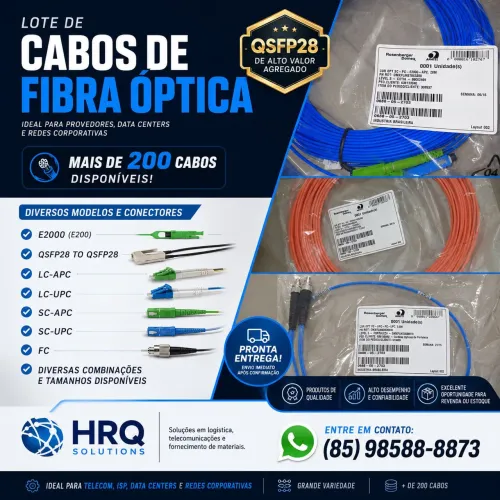 Lote de cabos fibra óptica 