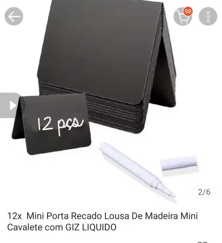 24 mini porta recado lousa 