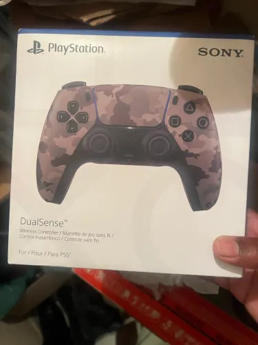 Controle joystick sem fio PlayStation ps5 gray camuflado na caixa lacrado