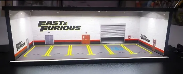 Expositor garagem hot wheels velozes e furiosos 1/64