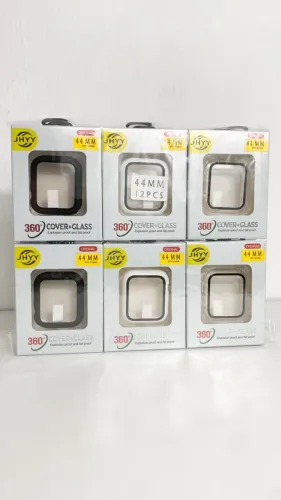 LOTE 50 UNIDADES de Kit 12 Capas Protetoras 360° com Vidro para Apple Watch 44mm