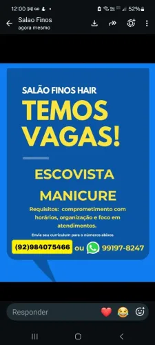 Manicure e escovista