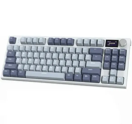 Teclado Gamer Mecanico Sem Fio RGB Attack Shark K86 com Tela Multimidia