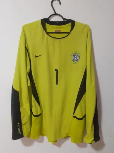CAMISA GOLEIRO BRASIL 2002 - ORIGINAL DA EPOCA - SELEÇÃO BRASILEIRA