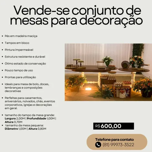 Venda de móveis de decoração 