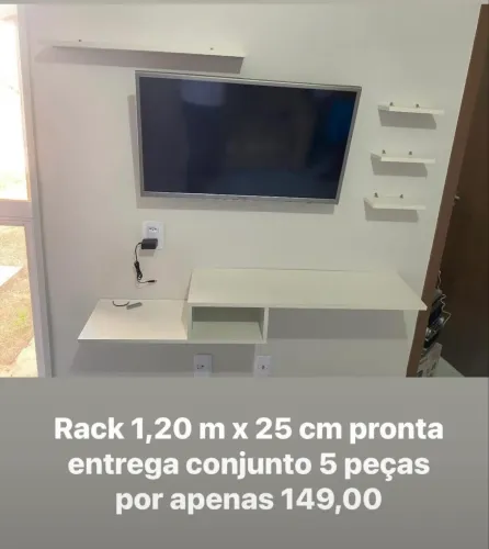 Rack 1,20 m x 25 cm conjunto 5 peças pronta entrega por apenas 150,00