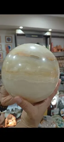 Arte Esfera gigante em pedra natural 12kg