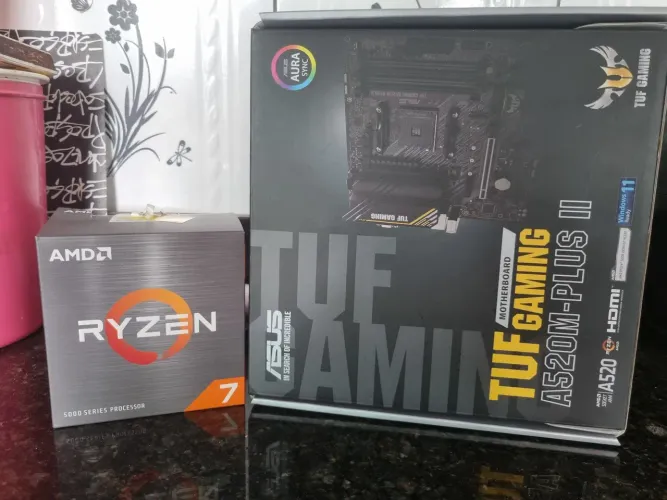 AMD ryzen 5700 + placa mãe tuff gaming plus a520 plus 2