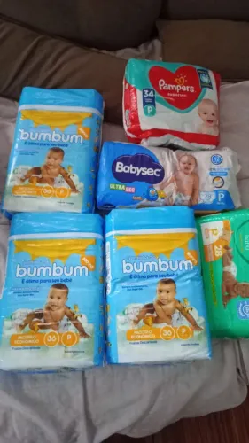 Fraldas TAMANHO P TODAS 80