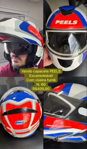 Capacete escamoteavel PEELS 