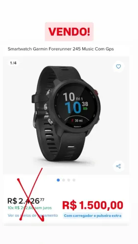 RELÓGIO GARMIN FORERUNNER 245 MUSIC