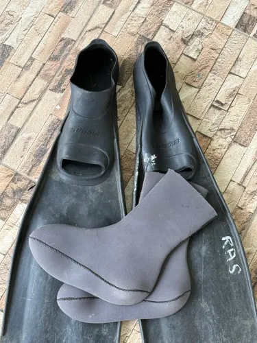 Kit mergulho / snorkel - Nadadeiras + meias de neoprene