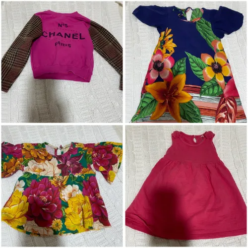 Lote de roupas de menina