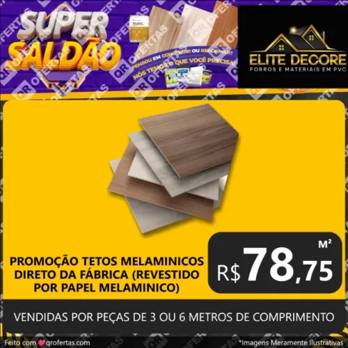 Tetos melaminicos pvc