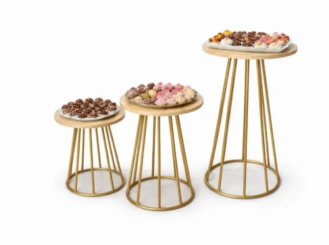 Kit trio mesa ferro para decoração