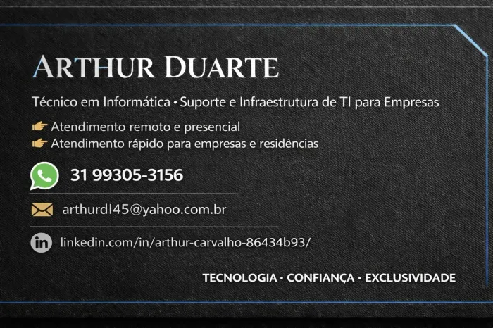 Técnico em Informática | Suporte TI, Redes, Automação e Soluções com IA