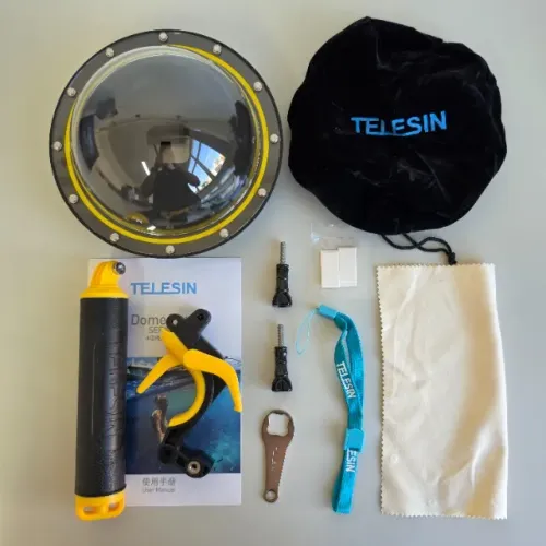 Dome para GoPro Hero5 6 7 Black com Bastão e Gatilho Telesin