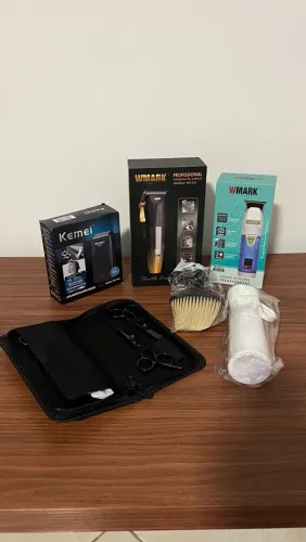 kit completo de barbeiro Wmark