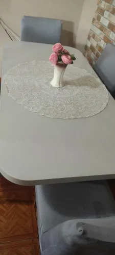Messa para 6 lugares com tampo de vidro  só a messa 