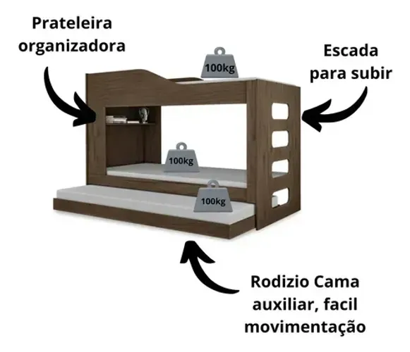 Triliche, sem colchão