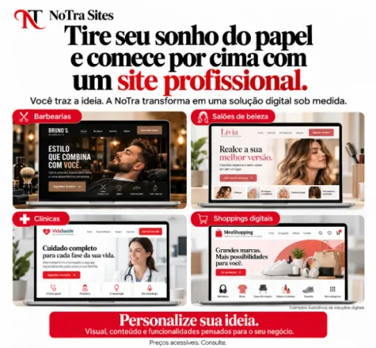 Criação de Sites Profissionais e Lojas Virtuais | NoTra Sites