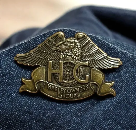 Pin Broche Harley Davidson Owners Club Vintage Antigo 1983 Motociclismo Metal