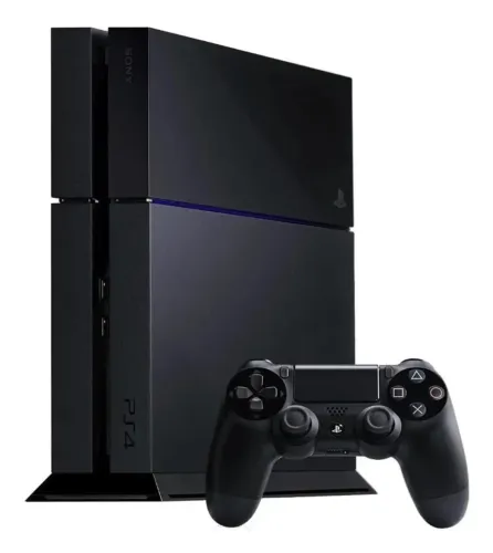PS4 com jogos e 2 controles