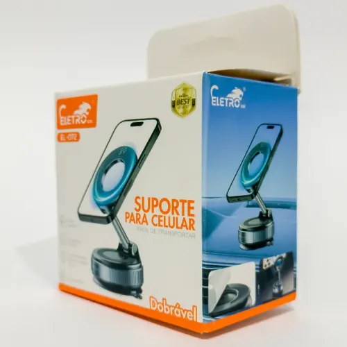 Suporte Magnético de Celular para Carro Eletro Mex EL-072 NOVO - Dobrável 360°