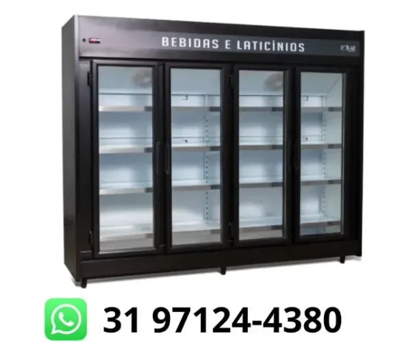 Refrigerador de Bebidas 4 Portas Preto Polar 220V