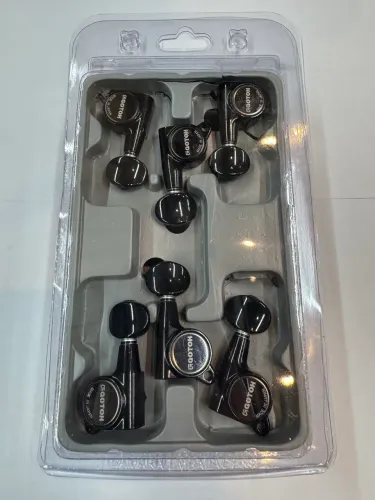 Tarraxa gotoh para guitarra 3+3 preta 