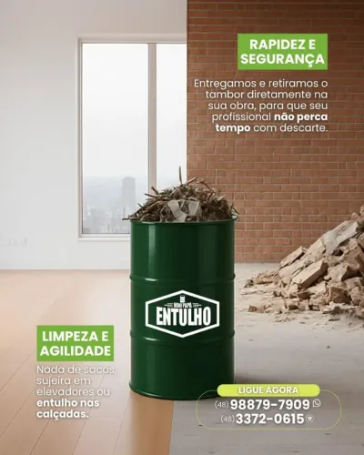 Tambor para descarte de entulho