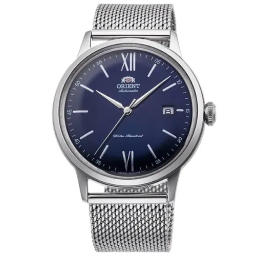 Relógio Orient Bambino Automático Azul - Pulseira Mesh em Aço