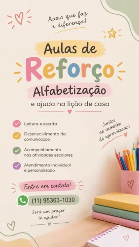 Aulas de reforço