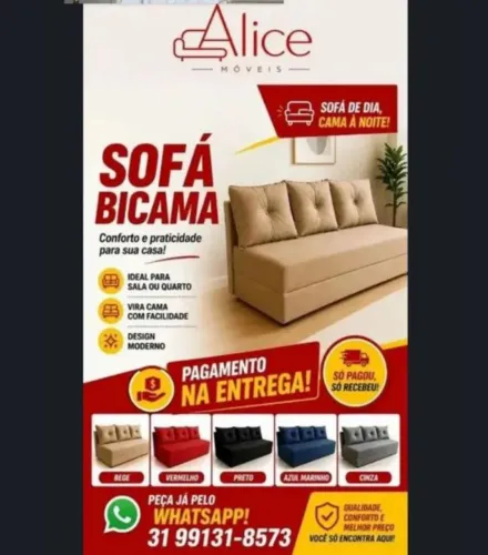 PROMOÇÃO SOFÁ BICAMA COM ENCOSTO